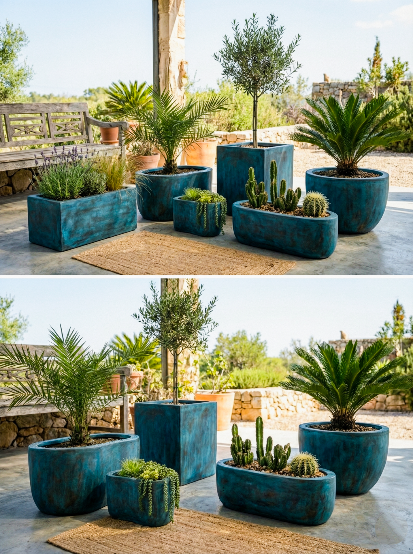 Flower pots in premium quality made of composite material