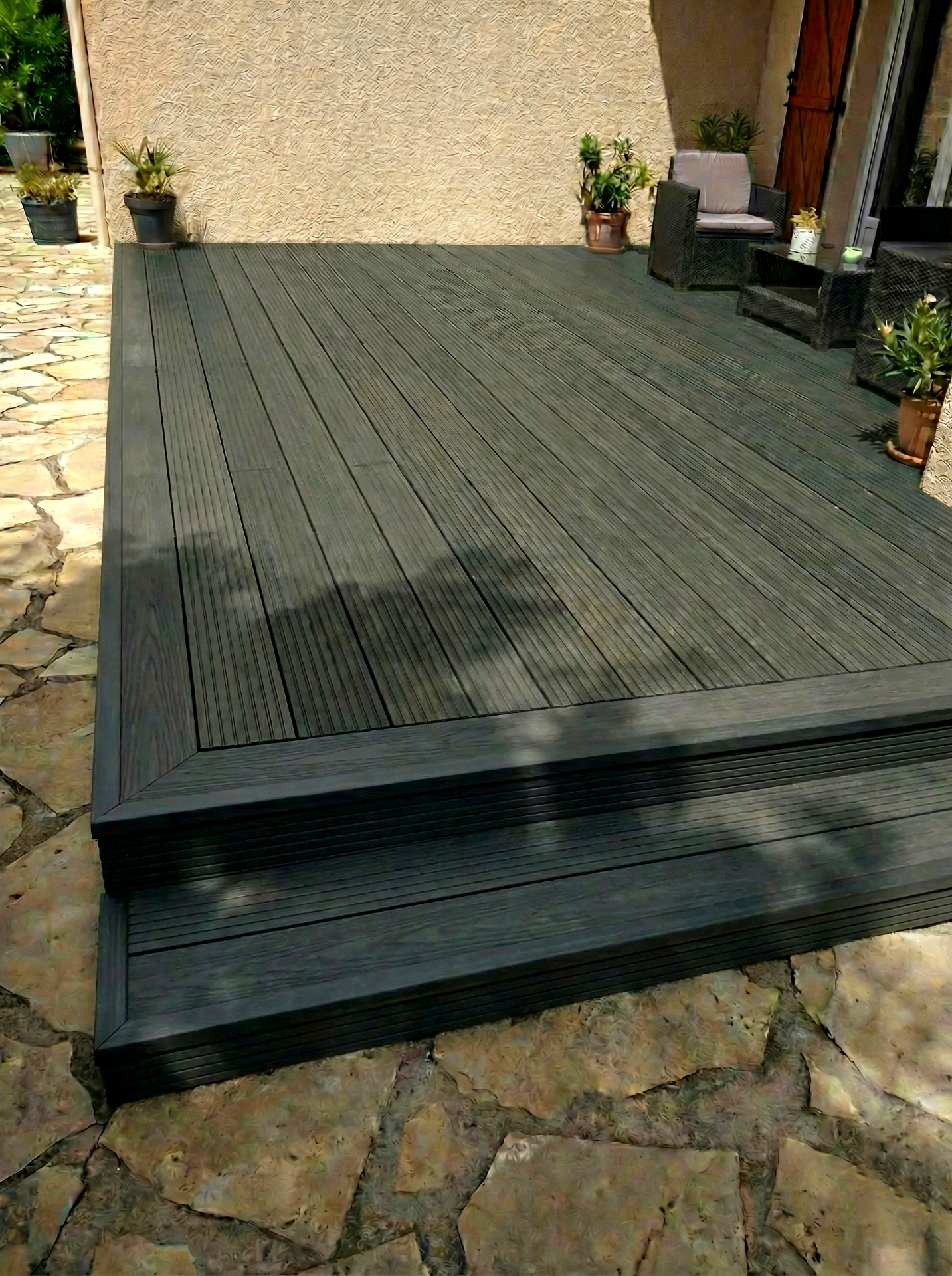 terrace covering in any color made of composite material