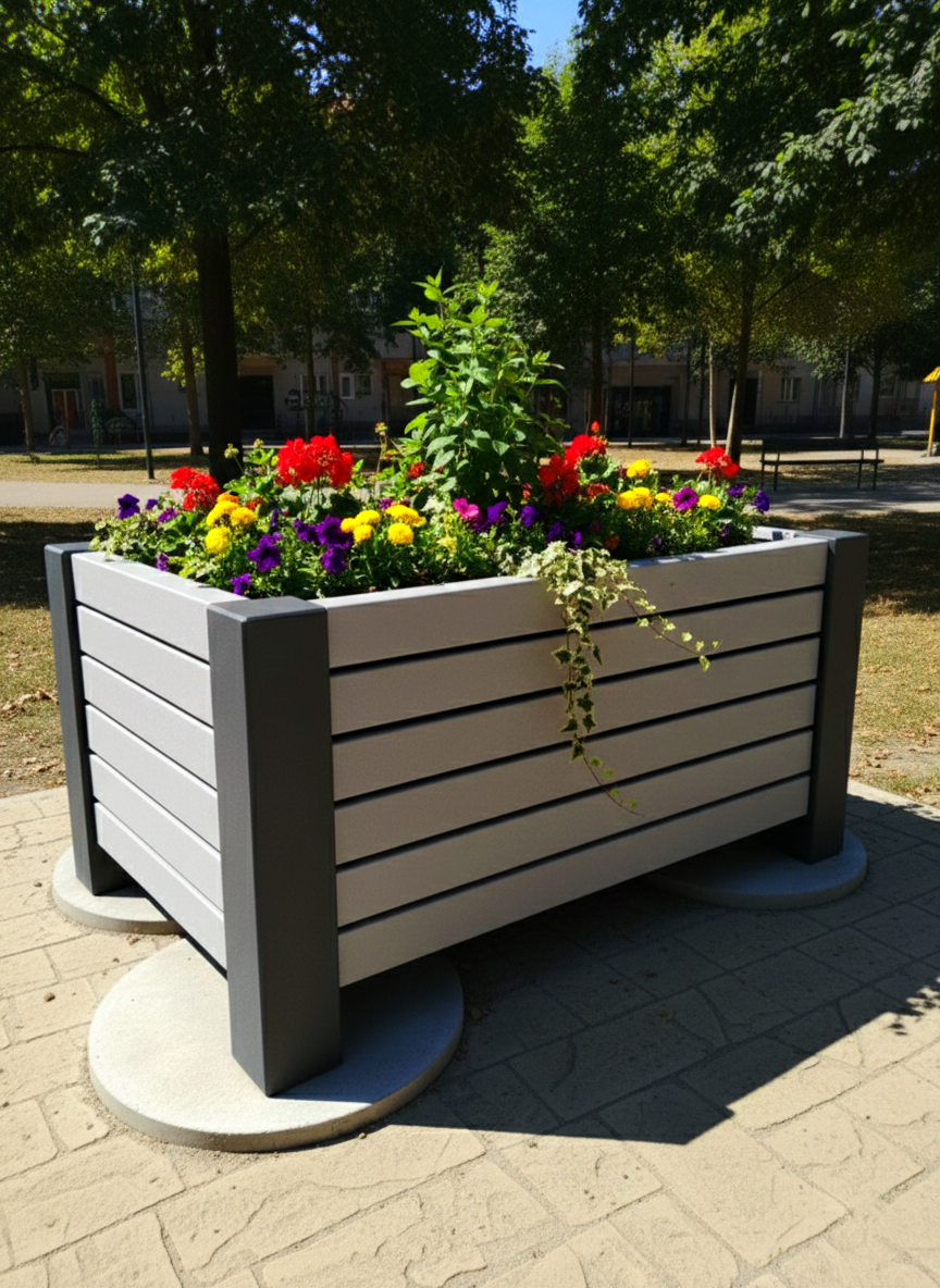 Public flower stands composite